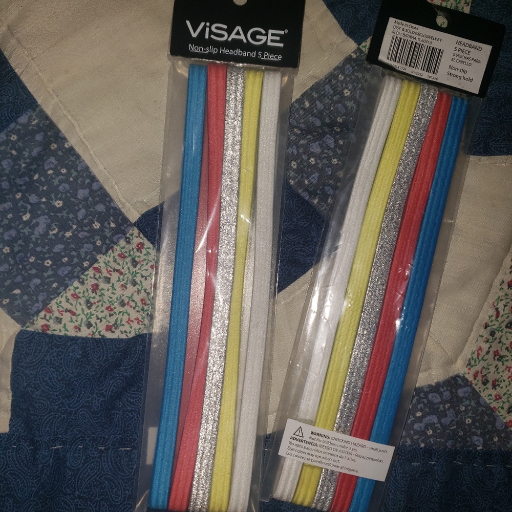 5-pc. Non-Slip Multicolor Headbands
